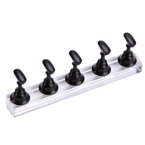 Multicolor Magnetic Nail Tip Display Nail Practice Stand Magnetic Nail Tip Art Display Stand Holder Manicure Tool