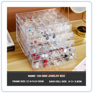【DAILY ESSENTIAL】 Transparent Jewellery Drawer Organiser 3 or 5 Layers