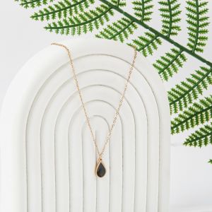 Kalung Tetesan Air - Titanium Steel 18k Vacuum Plated (HR11002)