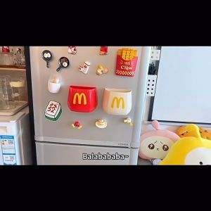 GREENSIDE Reusable Fries Sealing Clip Letter M Logo Cute Cartoon Magnetic Refrigerator Snack Bag Food Seasoning Seal