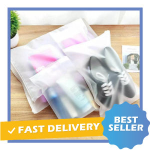 TaffPACK Tas Plastik Penyimpanan Perjalanan Kemasan Buram Ritsleting Segel Ziplock Pouch Zipper Organizer Travel Waterproof LIN3S - 7CTP12ZX