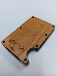 KALUPI Wood Credit Card Clips Wallet For Men with Money Clip Cash Clamp Holder