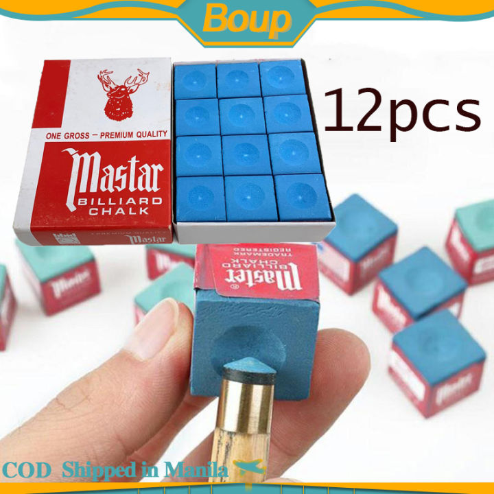 12Pack Pool Cue Chalk Cubes Premium Snooker Billiard Stick Chalk Pool