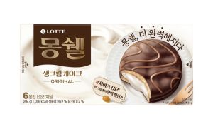 [Original] 몽쉘생크림케이크오리지날 Lotte Mon Cher Cream Cake Original (เค้กครีมเคลือบช็อกโกแลตสอดไส้ครีม) 204g