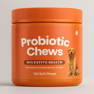 ⭐ PetSaverHub Probiotic Chews for Dogs – Digestive Health Gut Support & Immune Boost (120 Soft Chews) Six-Strain Probiotic Blend • DE111® Clinically Studied Strain • Tummy Care for All Breeds