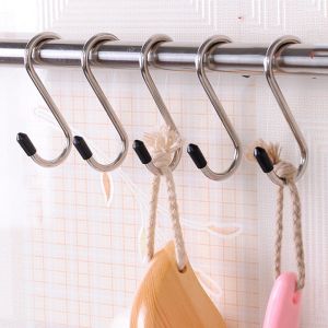 [FREESHIP] Vỉ 4 móc Móc Treo quần áo Đồ Hình Chữ S Bằng Kim Loại Bọc Đầu Nhựa