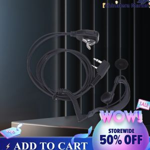 【Chinatera】 2 PIN Earpiece Headset PTT MIC Walkie Talkie Headset with Microphone Walkie Talkie Earbud Walkie Talkie Headphone for Baofeng UV5R Kenwood HYT