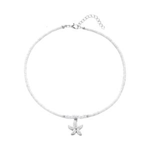 Bohemian Inspired Starfish Pearls Necklace Portable Adjustable Chain for Beach Vacations and Everyday Accessories