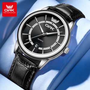 OPK Watch for Men Original Brand Sports Casual Waterproof  Leather Dial Luminous Quartz Clock