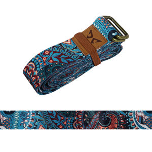 Tali Yoga 3 meter Multifungsi Pilates Belt Strap Tali Matras Yoga Motif Ring Besi