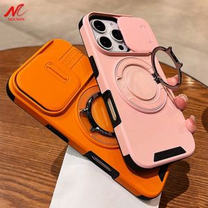 Slide Camera Protection Magnetic Bracket for Magsafe Case for iPhone 17 15 12 11 13 14 16 Pro Max 16 Plus Heavy-Duty Armor Cover