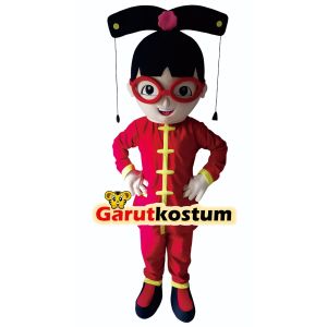 Kostum maskot badut meymey merah cantik setelan dewasa lucu costume karnaval