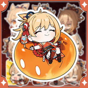 [Genshin Impact] Sticker Yoimiya Naganohara - Hình dán chibi yoimiya ( set 14 hình )