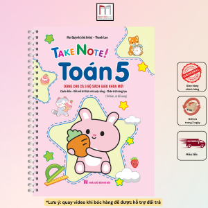 Sách - Take note! Toán 5 có lò xo (dùng cho cả 3 bộ SGK mới: cánh diều kết nối tri thức chân trời sang tạo) 45k