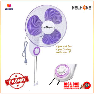 KIPAS DINDING 12INCH Wall Fan / Kipas Angin Dinding Welhome 12 inch/Kipas Angin Tembok 12 wh-1261 Kipas Dinding