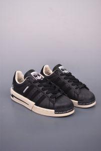 Adidas Originals SUPERSTAR W รองเท้าสเก็ตบอร์ดสีขาวคลาสสิกใส่สบายและเข้าชุดง่ายสีดำ