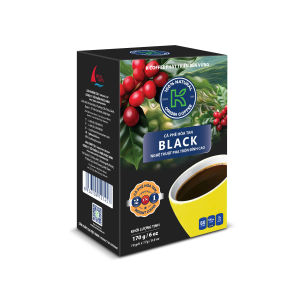 Cà Phê Đen Hòa Tan K Black 2in1 170g (Hộp 10 Gói x 17g) - Thương Hiệu K COFFEE