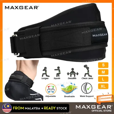 MAXGEAR Ultra Strong Adjustable Weightlifting Belt for Gym Squat Deadlift & Strength Training – Back & Core Support | Tali Pinggang Gym Angkat Besi Tahan Lasak