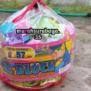 Mainan Mr.Block Balok Susun Isi 57 Pcs 01030 57 l Mainan Edukasi Anak Balita Balok Isi 57 Pcs Balok Mainan Block Balok Mr. Block Anak Menyusun Balok Terbaru Mainan Edukasi Susun Puzzle Murah Kemasan Kantong Isi 57 Balok