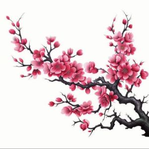 (Hình Ủi Nhiệt Quần Áo - Miếng Dán Ủi Quần Áo) Có In Theo Yêu Cầu Hình Ủi Hoa MaiĐàoomừng năm mới.
