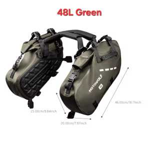 Tas Sadel Motor 48L/28L/18L Tahan Air 2 Buah Tas Samping Motor Tas Pannier Jok Tas Kering Perjalanan Bagasi untuk berkendara MOTOWOLF MB2 tas touring
