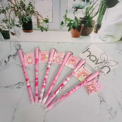 (12pc) PEN GEL gantung BUKU MINI motif SANRIO PENA PULPEN