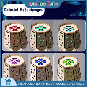 JiaShuo Baby Toy Gỗ Craft Kit đầy màu sắc nhỏ bảng đèn DIY khoa học xây dựng dự án 3D câu đố bằng gỗ lắp ráp mô hình thiết lập Đồ chơi giáo dục
