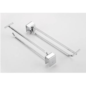 Móc đôi treo đồ siêu thị kèm bảng giá thiết kế chắc chắn tiện dụng