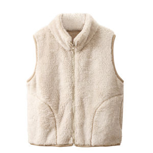 Rolanko Kids Fleece Vest Boys Girls Sleeveless Prevent Cold Coat Keep Warm Leisure Costume Daily Wear Spring Autumn Winter