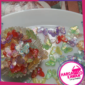 Manik-manik kupu-kupu besar dengan motif cantik tersedia dalam 10 gram paket