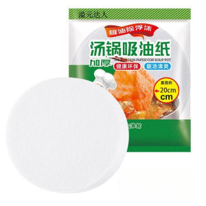 Oil Absorbing Paper for Food 100 Sheets Disposable Soup Oil Remover Filter Paper Kitchen Utensils Dapur