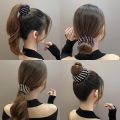 Korean Style Mesh Round Hair Clips Bird Nest Hair Bun Maker Lazy Man Hair Curler Bird Nest Bun. 