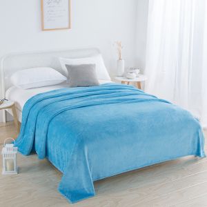 【ShopWithJoy】Queen Size Flannel Fleece Blanket Soft Selimut Baldu Gebu Blanket Travel Office Home Blanket for Sofa Bed