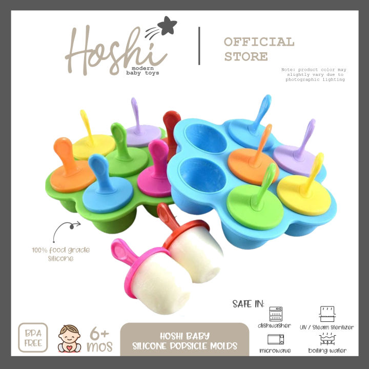 PandaEar Silicone Popsicle Molds, Mini Breastmilk Popsicle Molds With Sticks & 6-Cavity For Baby Teething Relief, Frozen Breast Milk