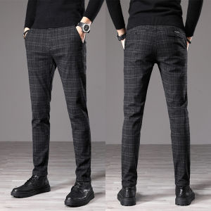 Men Casual Elastic Long Trousers Male Cotton Straight Work Pant Size 28-38