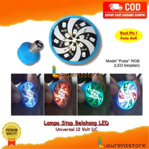 Lampu Stop Lamp Belakang Kedip 12 Volt DC Lampu Rem LED Variasi Motor Beat Vario Scoopy Nouvo Mio Nmax Aerox Lexi Dsb