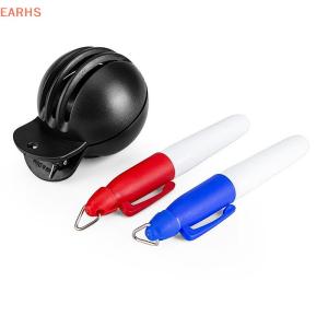 EOY ปากกามาร์กเกอร์สำหรับตีกอล์ฟ 1ชุดเครื่องมือจัดตำแหน่งพร้อมปากกามาร์กเกอร์เครื่องมือวาดเส้นลูกกอล์ฟ