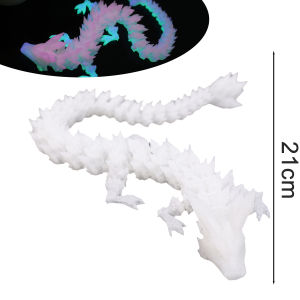 3D Printing Luminous Crystal Dragon Multi-joint Movable Toy Dragon Childrens Toy Dragon Home Decoration Ornaments