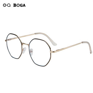 OQ BOGA 4 Colors Fashion Metal Polygon Frame Anti Blue Light Radiation Computer Glasses Women Men Eye Protection Eyewear