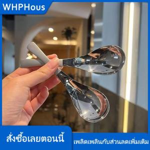 WHPHous ช้อนซุปสแตนเลสเครื่องใช้บนโต๊ะอาหารอุปกรณ์บนโต๊ะอาหารขัดเงากระจกสีเงินความจุทัพพีใช้ในครัว