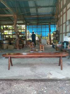 เก้าอี้ไม้พฤกษ์แผ่นเดียว ม้านั่งสนาม ม้านั่งยาว ม้านั่งไม้ เก้าอี้ไม้ เก้าอี้ยาว ม้านั่งกลางแจ้ง เก้าอี้สนาม Bench Chair Wood