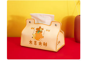 [SG] 🧧🎉New Year Tissue Holder w/ Blessing Words Tissue Box for Office Laptop Home Decor Study Room Work ins Style㊗️🥂
