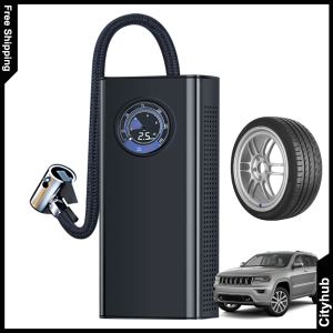 Wireless handheld car air pump with compact design suitable for inflating tires and sports equipment