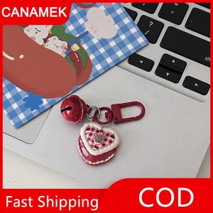 【CANAMEK】 Thời Trang Little Bear Bánh Cherry Bow Keychain Mặt Dây Chuyền Cho Phụ Nữ Cô Gái Tinh Tế Tai Nghe Trường Hợp Quyến Rũ Ba Lô Trang Trí Quà Tặng
