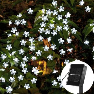 ♥Ready Stock +FREE+COD♥ 5M Solar String Cherry Blossom Strings Lights Waterproof Flower Garden Blossom Lighting Party Home Decoration