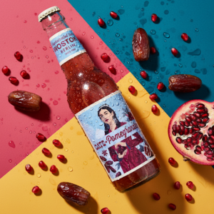 [6 bottles Super Promo] Wostok Date Pomegranate Natural Vegan  Carbonated Soft Drink  330ml