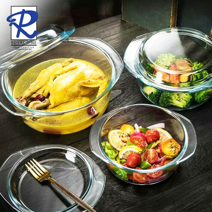 Round Casserole Pyrex Casserole Dish Oven Safe Royal Dine - Main Image