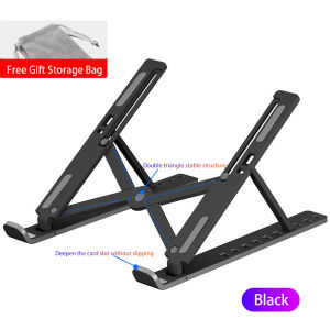 Adjustable Portable Laptop Stand Non-slip Desktop Laptop Holder Notebook Holder Adjustable Height Laptop Computer Cooling Bracket Computer Holder ABS material Computer Stand