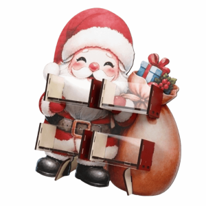 YERZ Xmas Tree Christmas Candy Display Rack Snowflake Santa Claus Dim Sum Display Tray Creativity Decoration Storage Rack Christmas Party