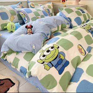 (ส่งฟรี)ชุดผ้าปูที่นอนครบชุดมีผ้านวม รวม 6 ชิ้น ลายสก๊อต โทนสีเขียว เนี่ยวทรัพย์ สายมู สีพื้น ลายตาราง 3.5 ฟุต/5ฟุต /6 ฟุต เก็บเงินปลายทาง